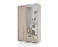 Шкаф-купе PRIME, 120х45х230 Шимо светлый с зеркалом