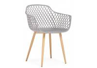 Пластиковый стул Woodville Rikon gray / wood