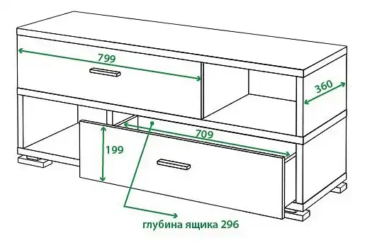 Тумба комбинированная Домино СБ-40/2