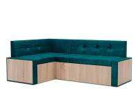 Таллин Левый угол (Бархат сине-зеленый STAR VELVET 43 BLACK GREEN) 210х83х140 см