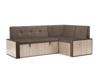 Диван угловой кухонный Таллин (Бархат шоколадный STAR VELVET 60 COFFEE) 211х83х141 см
