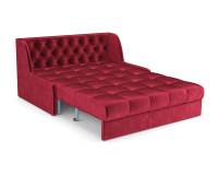 Диван аккордеон Барон №6 ППУ 120х200 см (Бархат красный STAR VELVET 3 DARK RED)