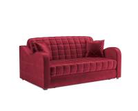 Диван аккордеон Барон №4 НПБ 120х200 см (Бархат красный STAR VELVET 3 DARK RED)