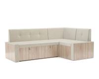 Диван угловой кухонный Таллин (Бархат бежевый STAR VELVET 6 LIGHT Beige) 211х83х141 см