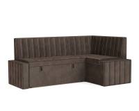 Кухонный угловой диван Вермут (Бархат шоколадный STAR VELVET 60 COFFEE) 191х83х121 см