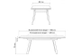 Керамический стол Notta Норман 120(180)х80 okara light yellow / черный