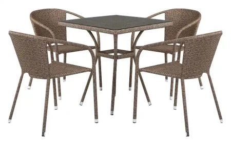 Набор уличный T282BNT/Y137C-W56 Light Brown 4Pcs