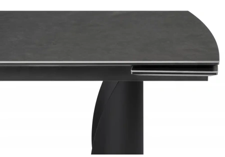 Керамический стол Woodville Готланд 180(240)х90х79 ink gray / черный