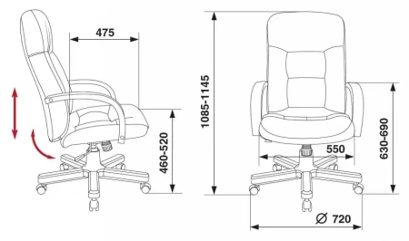 Кресло для руководителя T-9908/WALNUT