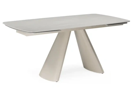Керамический стол Woodville Grig 165(240)x90 серо-бежевый
