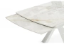 Керамический стол Woodville Катчел-2 120(180)x80 calacatta gold / белый