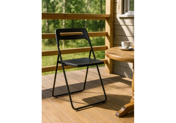 Пластиковый стул Woodville Fold складной black
