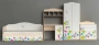Стол письменный "Цветы",  Белый