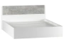 Кровать Woodville Теплиса 160x200 белый / бетон светлый