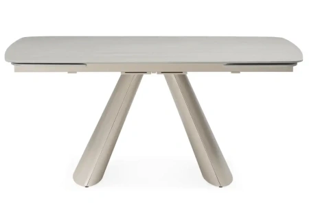 Керамический стол Woodville Grig 165(240)x90 серо-бежевый