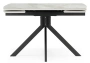 Керамический стол Woodville Катчел 120(180)x80 calacatta gold / черный