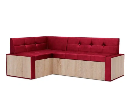 Таллин Левый угол (Бархат красный STAR VELVET 3 DARK RED) 190х83х120 см