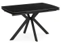 Керамический стол Woodville Катчел-2 120(180)x80 matte черный мрамор / черный