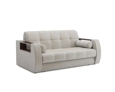 Диван аккордеон Барон №3 НПБ 140х200 см (Бархат бежевый STAR VELVET 6 LIGHT BEIGE)