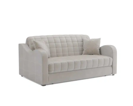 Диван аккордеон Барон №4 ППУ 120х200 см (Бархат бежевый STAR VELVET 6 LIGHT BEIGE)