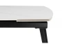 Керамический стол Woodville Aveiro 120(180)x80 белый мрамор / черный