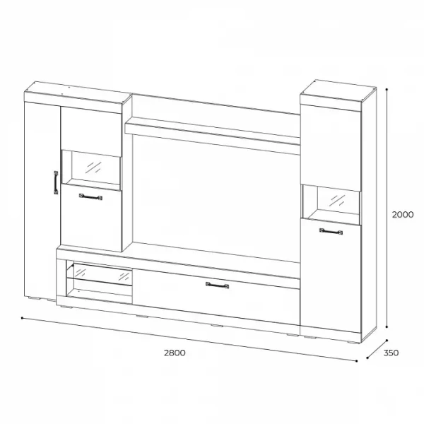 Стенка для гостиной Тесла