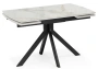 Керамический стол Woodville Катчел 120(180)x80 calacatta gold / черный