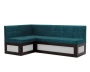 Нотис Левый угол (Бархат сине-зеленый STAR VELVET 43 BLACK GREEN) 187х82х112 см