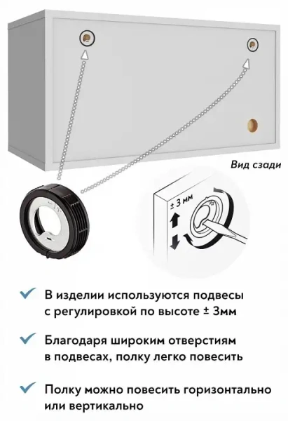 Полка навесная Эконом-стандарт П-01