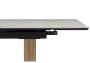 Керамический стол Woodville Бернардо 180x90 statuario titan gloss / дуб монтана