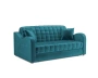 Диван аккордеон Барон №4 ППУ 155х200 см (Бархат сине-зеленый STAR VELVET 43 BLACK GREEN)