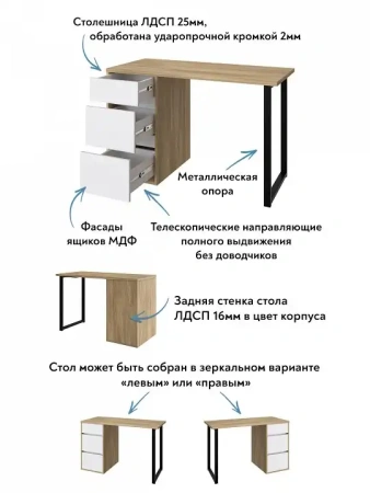 Стол письменный Эконом стандарт С-401