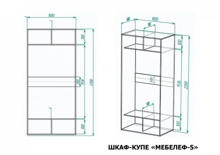 Шкаф-купе Мебелеф-5