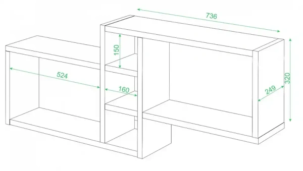 Полка книжная Домино ПК-20