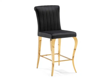Барный стул Woodville Joan black / gold