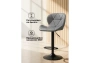 Барный стул Woodville Trio light gray / black