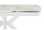 Керамический стол Woodville Катчел-2 120(180)x80 calacatta gold / белый