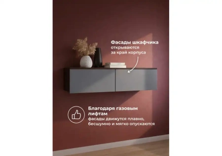 Шкаф Woodville Роут венге / графит софт