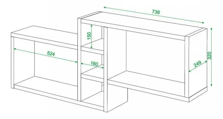 Полка книжная Домино ПК-20