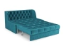 Диван аккордеон Барон №6 ППУ 120х200 см (Бархат сине-зеленый STAR VELVET 43 BLACK GREEN)