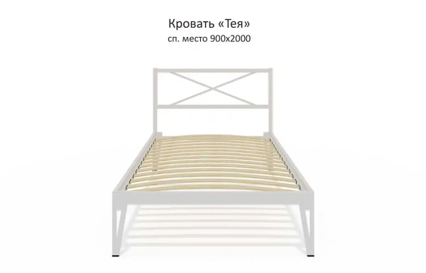 Кровать КМД 37 ТЕЯ 140 белый