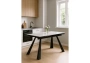 Керамический стол Woodville Маунт 140x80 белый мрамор / черный