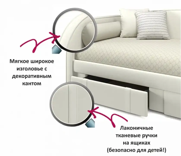 Кровать односпальная Elda 2000x900