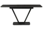 Керамический стол Woodville Бугун 120(160)х80х77 черный мрамор / черный