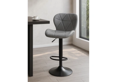 Барный стул Woodville Trio light gray / black