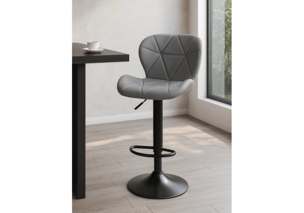 Барный стул Woodville Trio light gray / black
