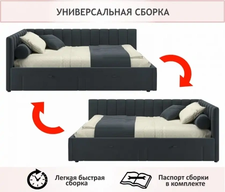 Кровать полутораспальная Milena 2000x1200