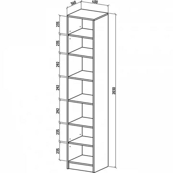 Стеллаж комбинированный Бостон-5