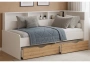 Кровать Woodville Амер 190х80 белый / дуб вотан
