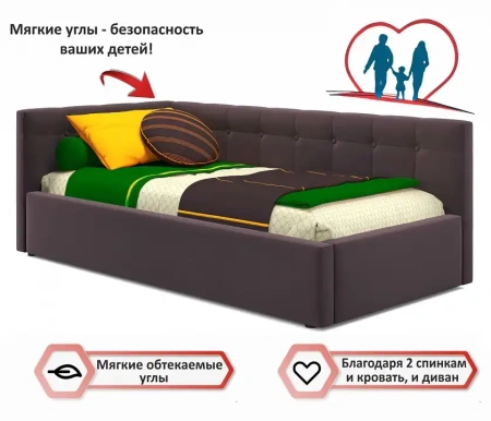 Кровать односпальная Bonna с матрасом Promo B Cocos 2000x900